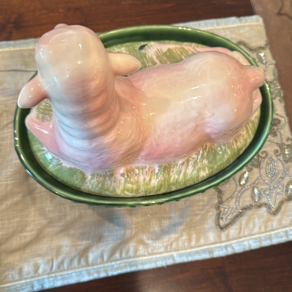 Vintage Portuguese Majolica Ceramic Tureen With Lamb... - Picture 7 of 10